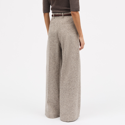 Pirka Knitted Wool Bukser, Mink Melange