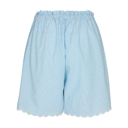 Boned Shorts, Light Blue/White