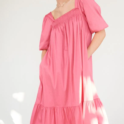 Isla Solid Dress, Pink