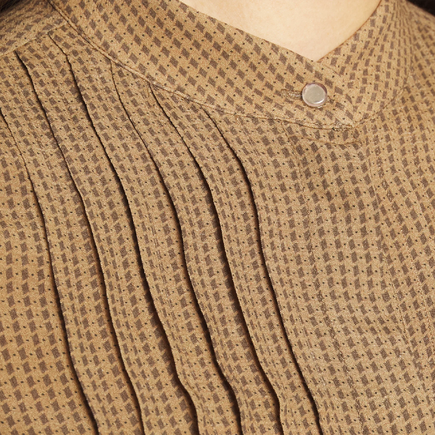 Minja Pepita Dress, Chipmunk