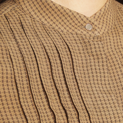 Minja Pepita Dress, Chipmunk