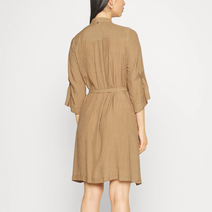 Minja Pepita Dress, Chipmunk