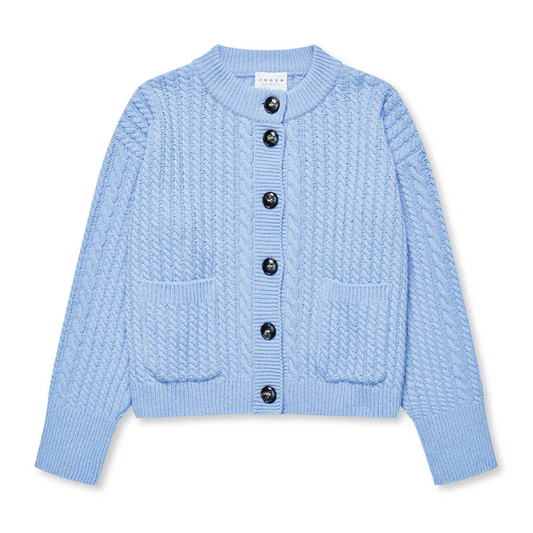 Gertrud Cable Sweater, Light Blue