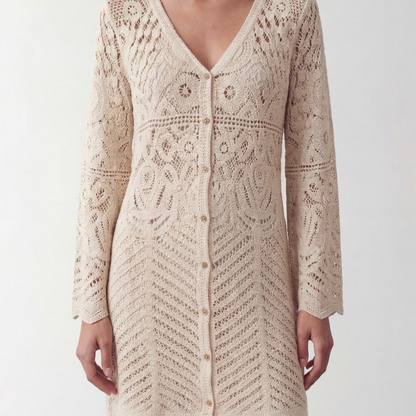 Rosa 1 Kjole, Creme