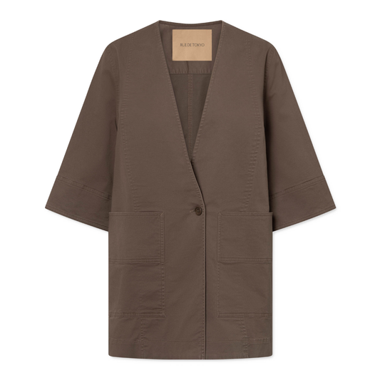 Catia Twill Blazer, Malt Brown