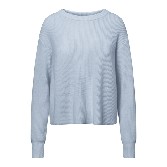 Karli Wool Cashmere Strik, Dove Blue
