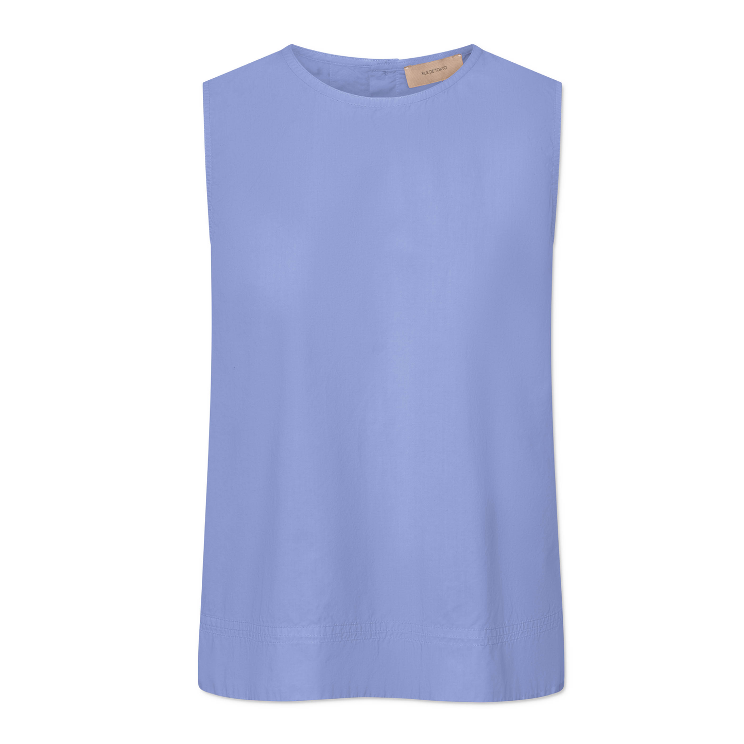 Sharren Poplin Top, Blue Bonnet