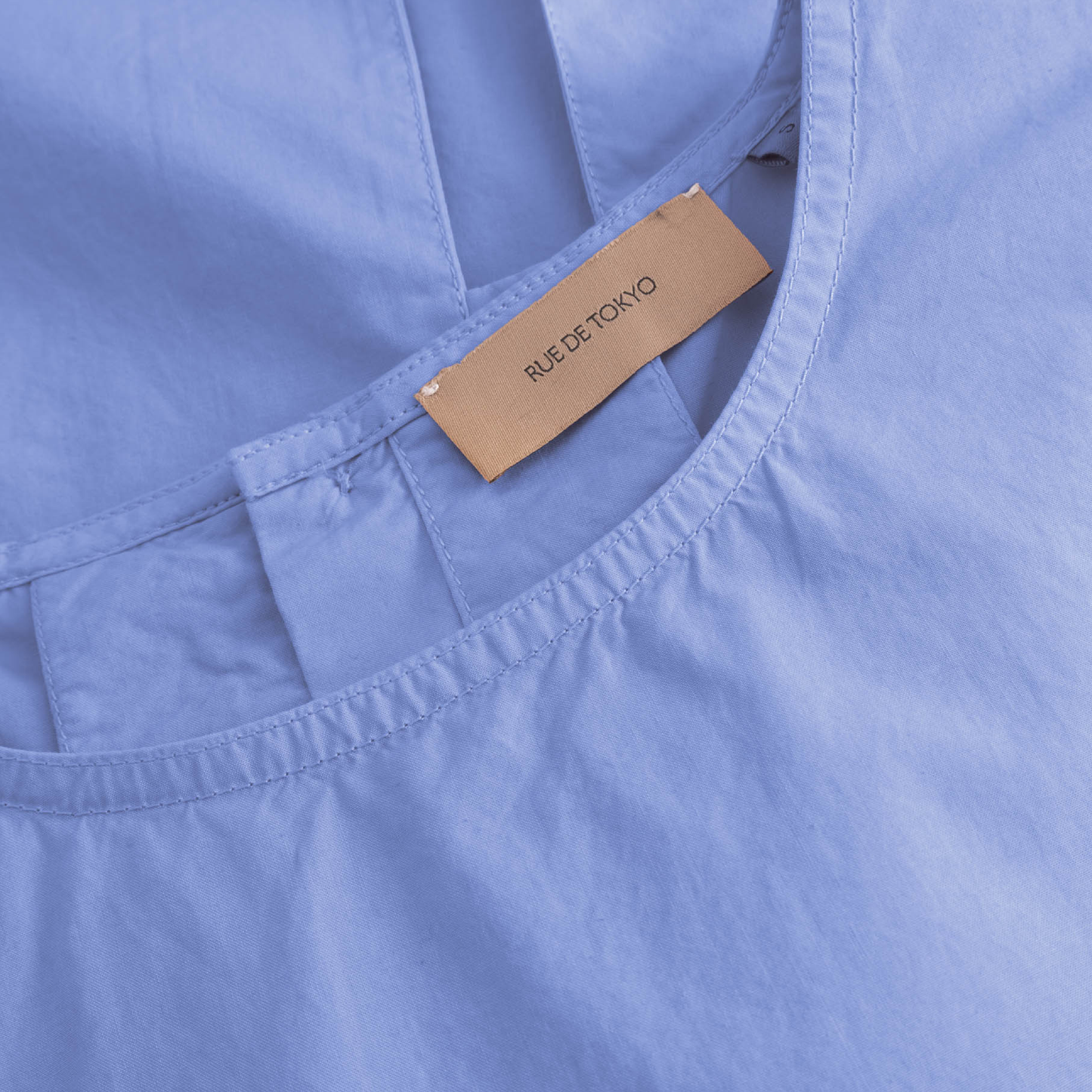 Sharren Poplin Top, Blue Bonnet