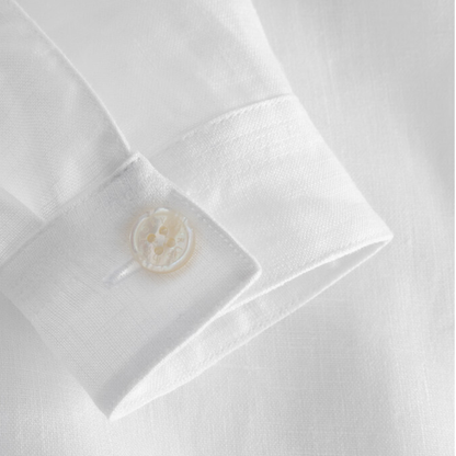 Shelby Shirt Washed Linen, White