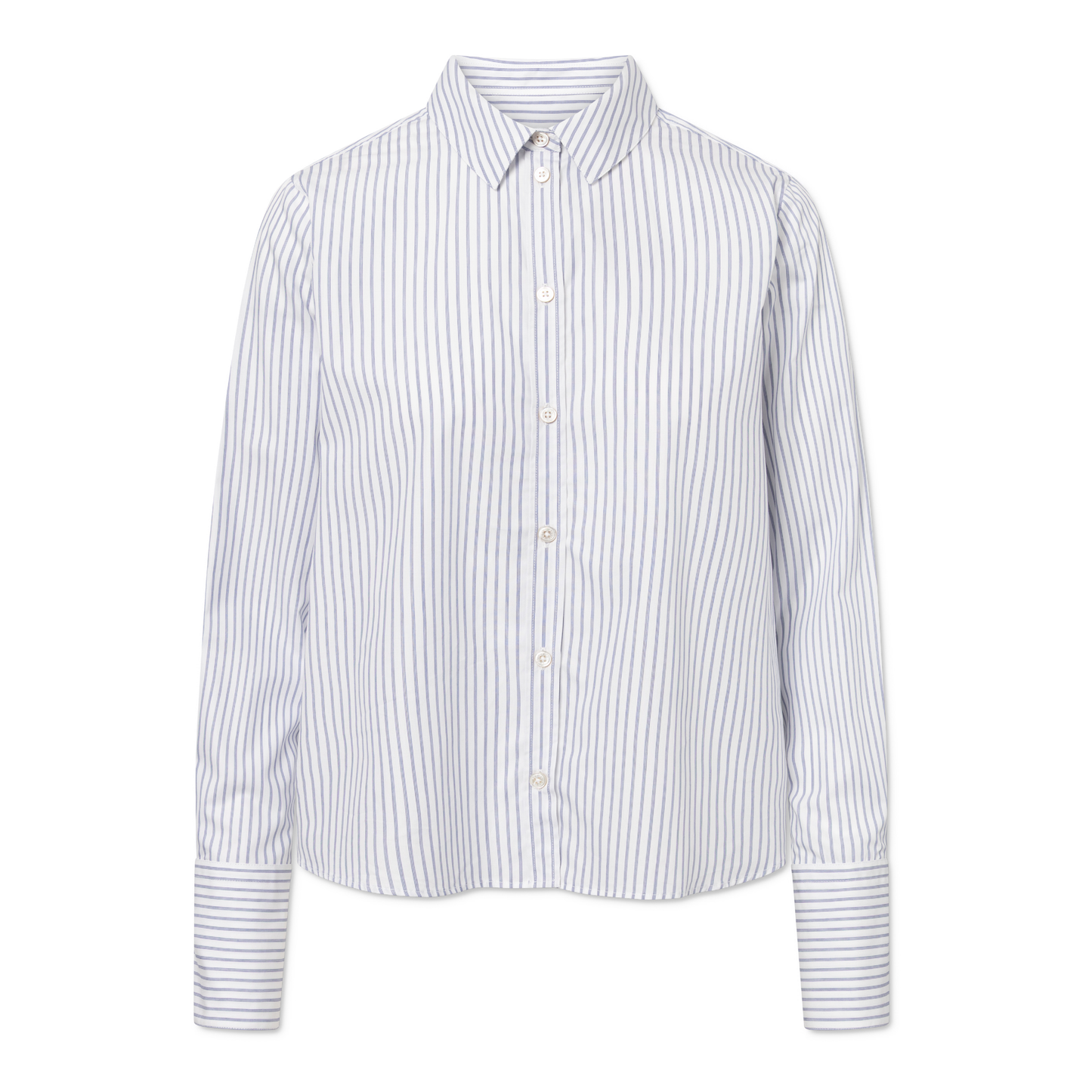 Sylina Striped Shirting Skjorte, Navy Triple Stripe