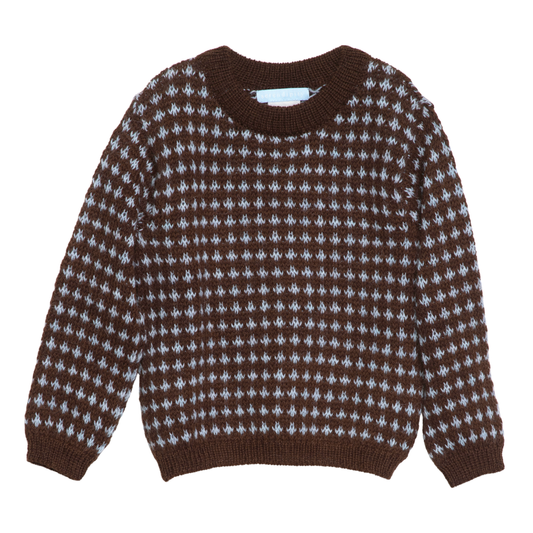 Alpaca Pattern Sweater, Chocolate