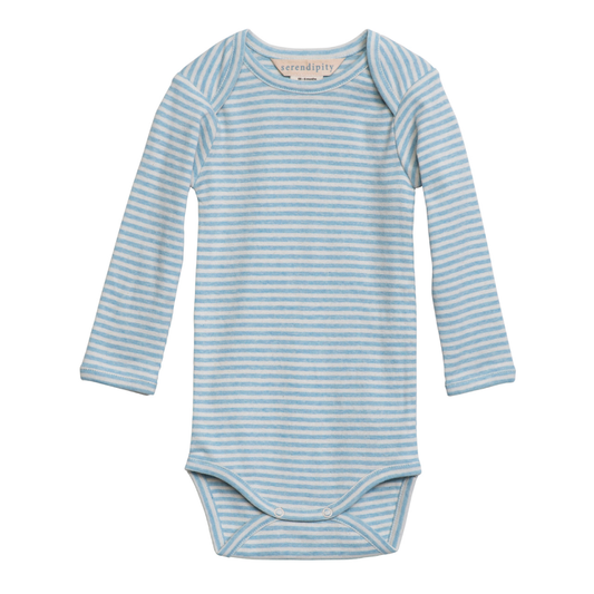 Baby Body Stripe, Aqua/Ecru