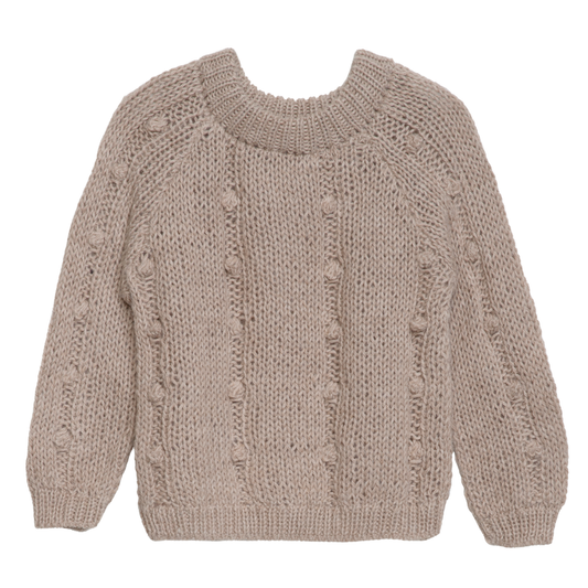 Llama Bubble Sweater, Latte