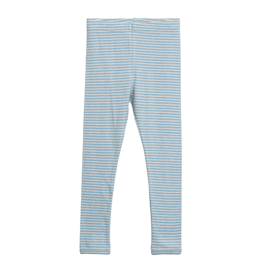 Stripe Leggings, Aqua/Ecru