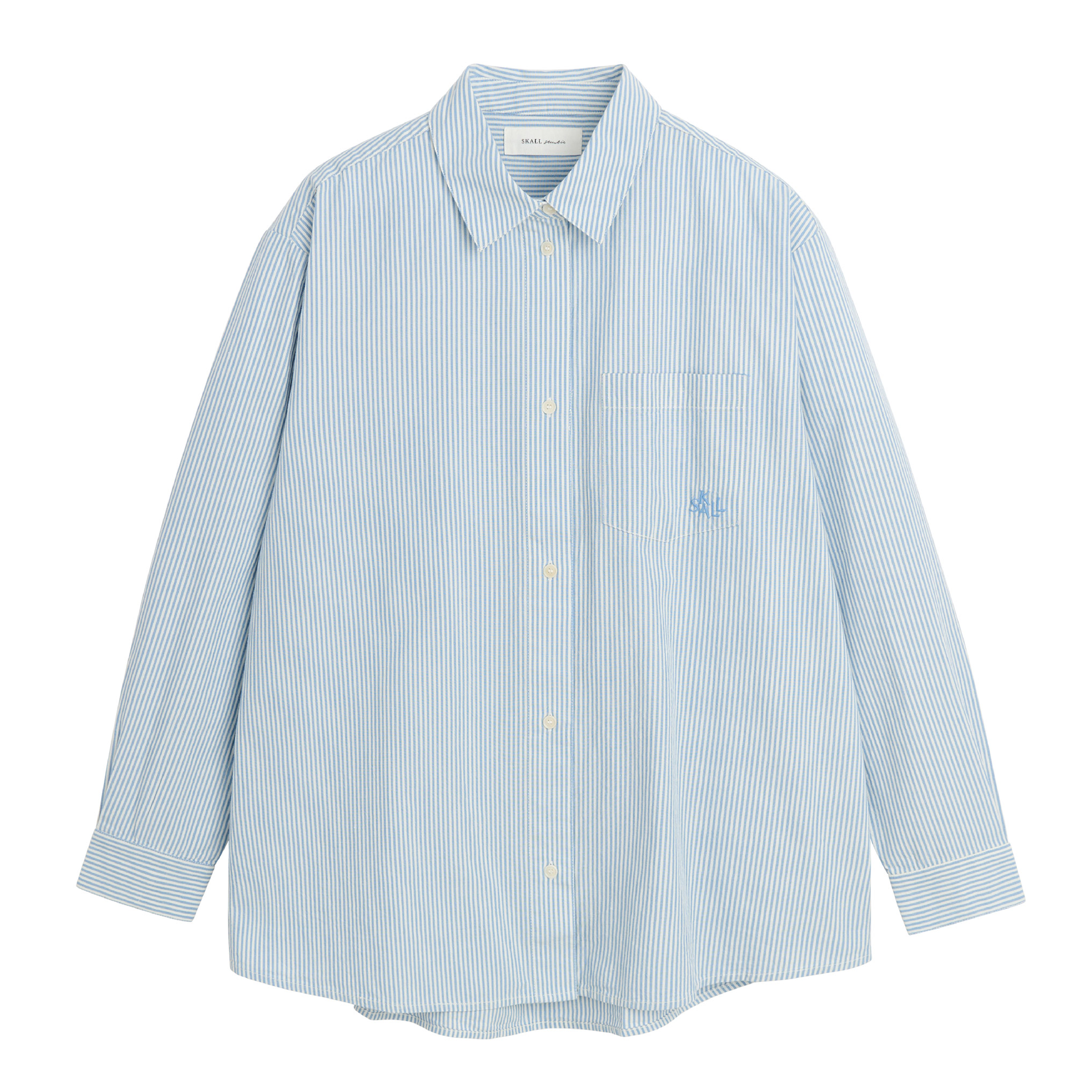 Edgar Shirt Oxford, Light Blue/White Stripe