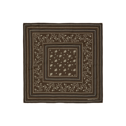 Skall Classic Scarf, Dark Brown (55x55 cm)