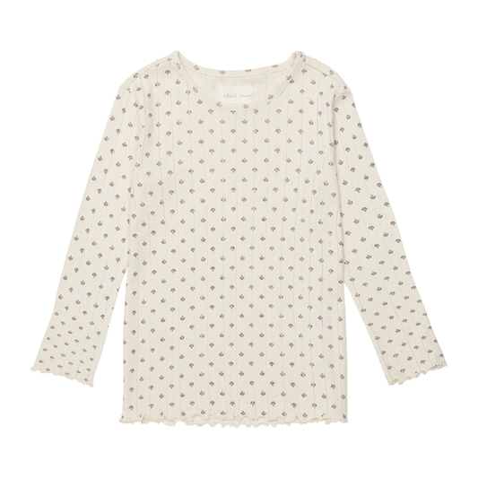 Edie Musling Bluse, Alistair Print Light Cream/Dark Burgundy