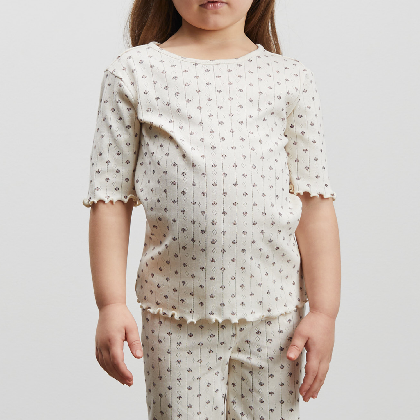 Edie Musling Tee, Alistair Print Light Cream/Dark Burgundy