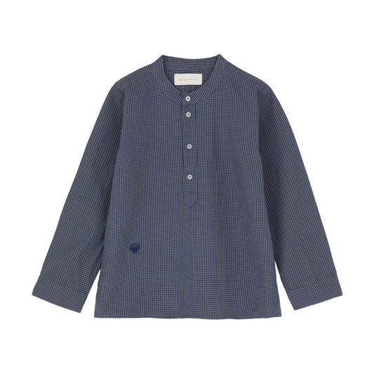 Lucca Skjorte, Blue/Grey Mini Check