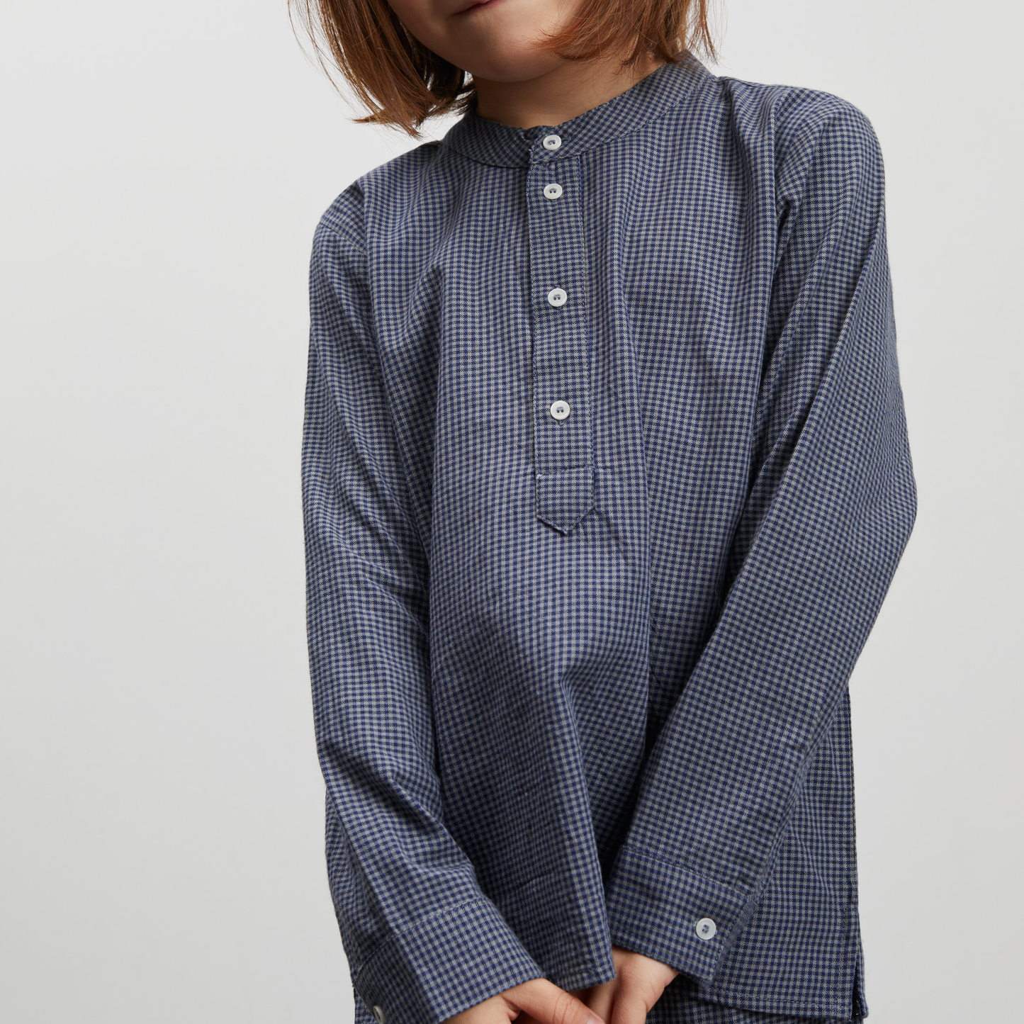 Lucca Skjorte, Blue/Grey Mini Check