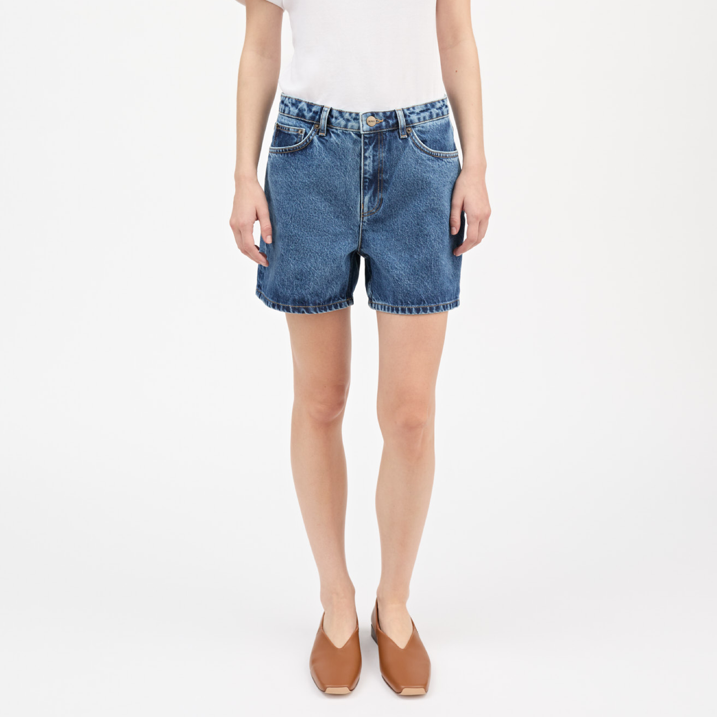 Willie Denim Shorts, Slouchy Blue