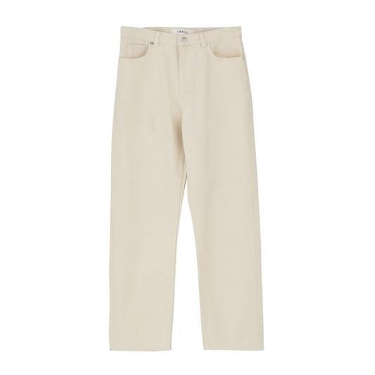 Allison Cropped Jeans, Ecru
