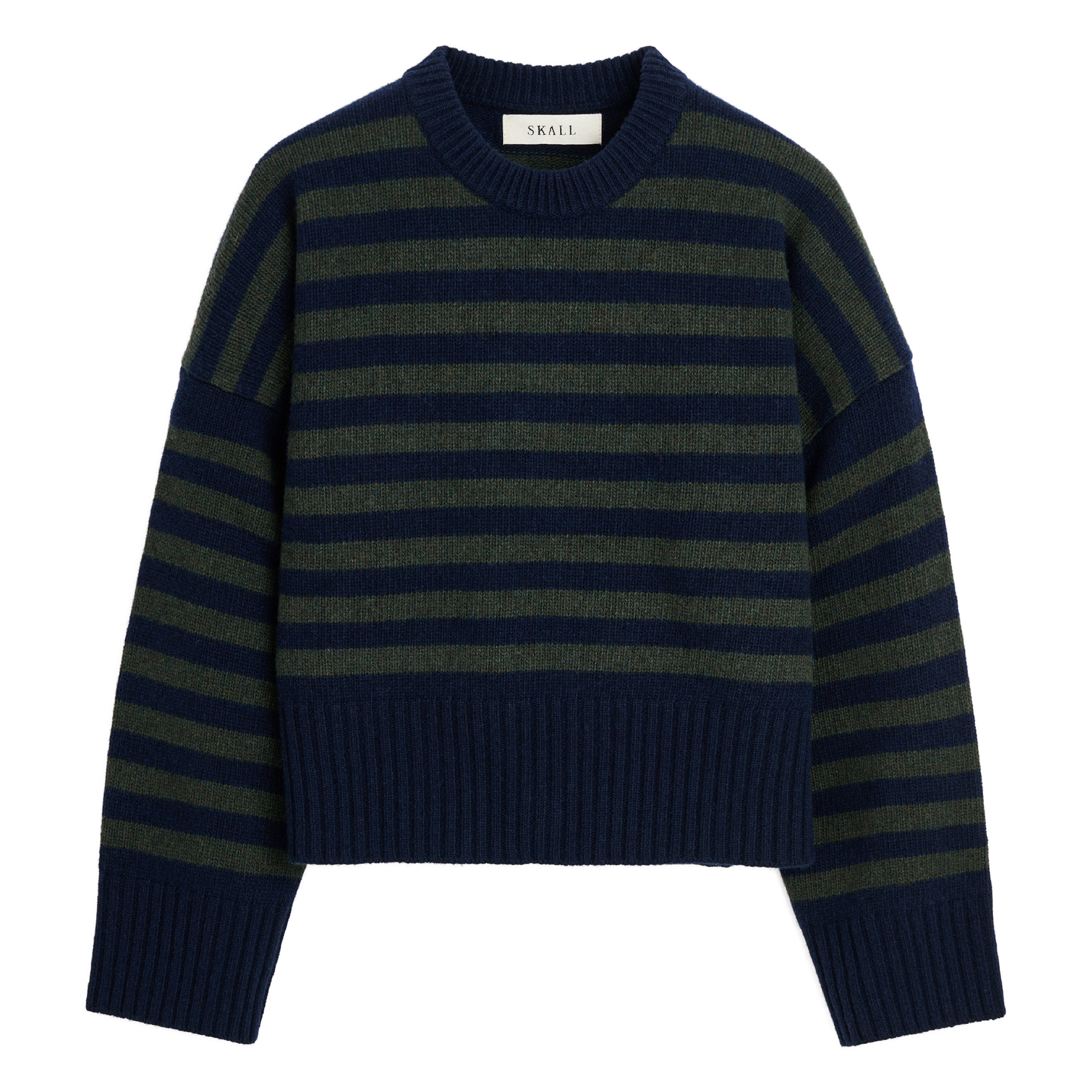 Campa Jumper, Navy/Dark Green Stripe