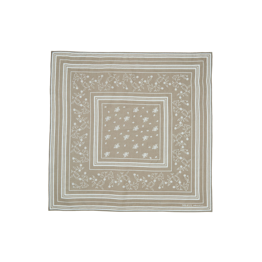 Skall Classic Scarf, Roasted Brown/Light Cream (55x55 cm)