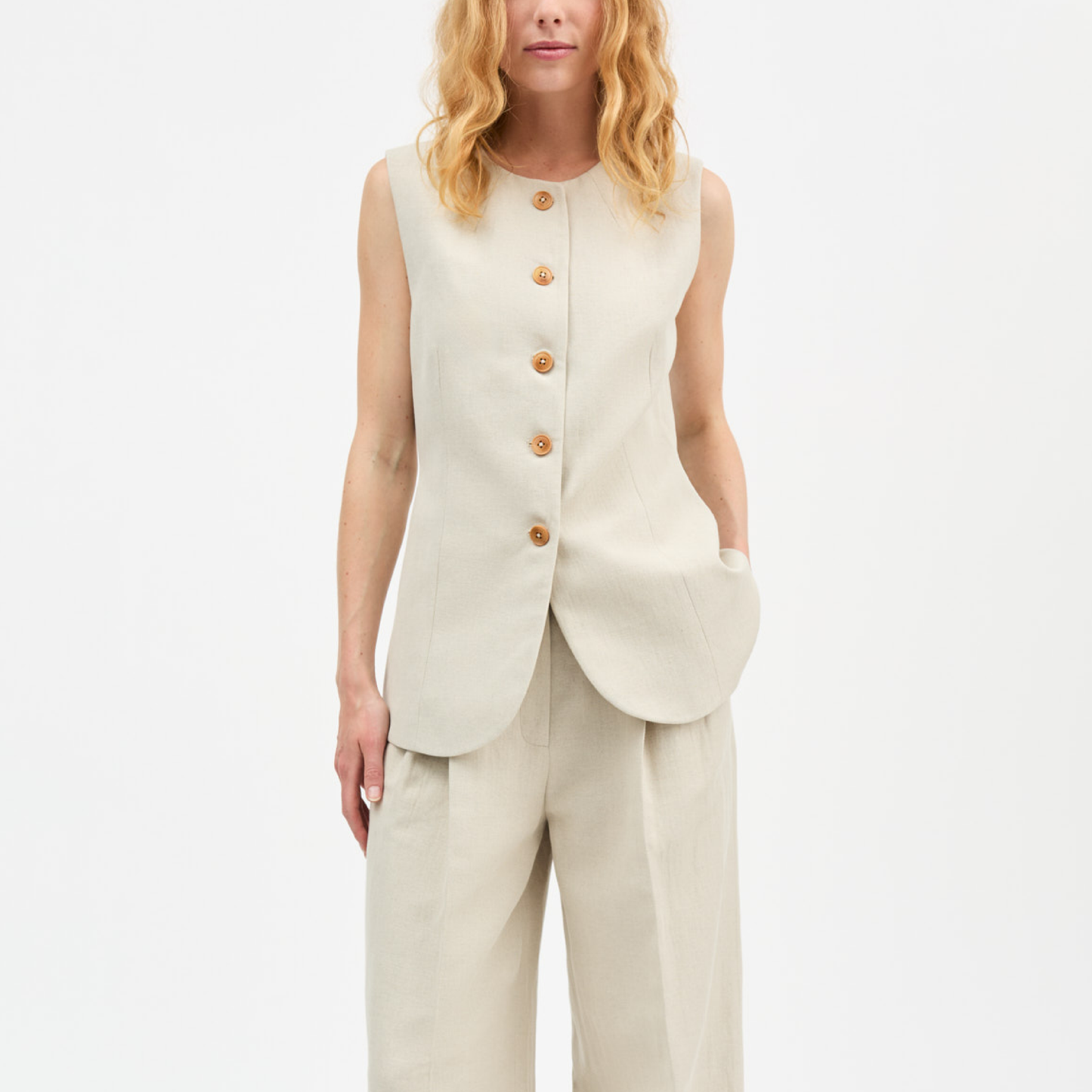 Clementine Waistcoat, Natural