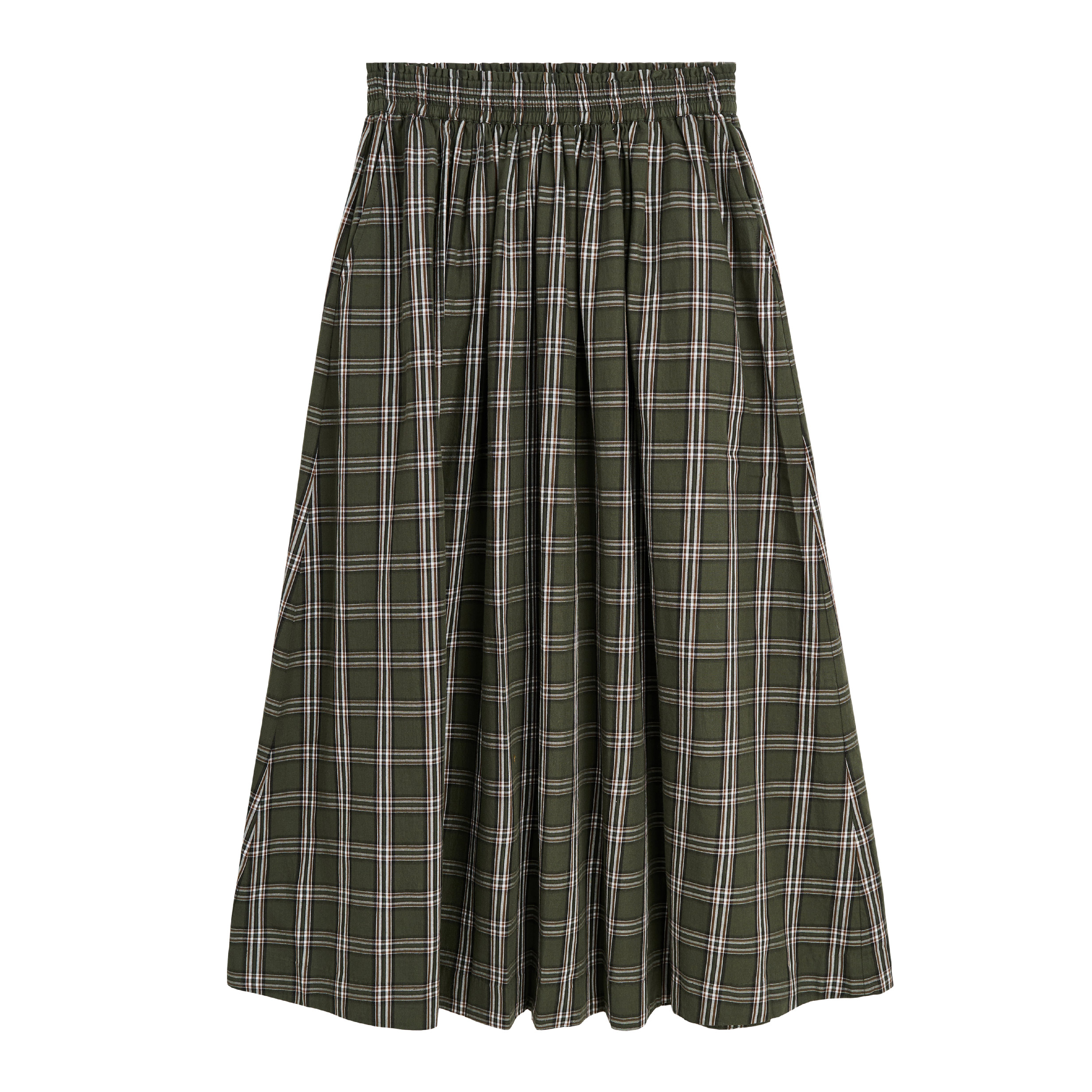 Dagny Skirt, Green/White Check
