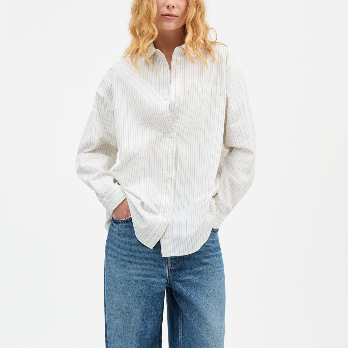 Edgar Shirt, Yellow/Blue Stripe