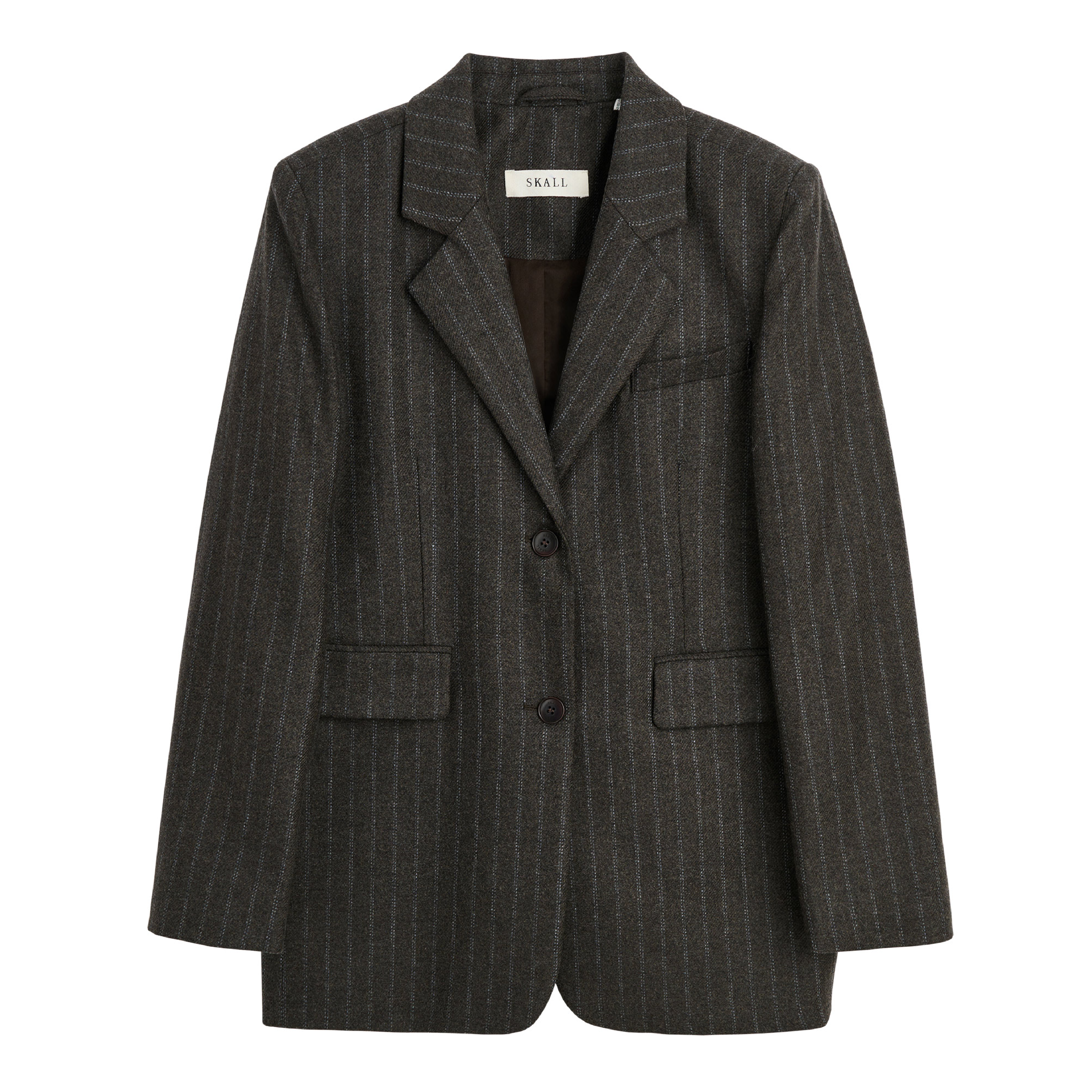 Joan Blazer, Brown/Black Pinstripe