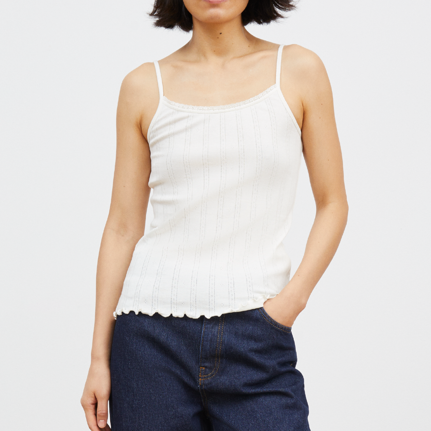 June Cami Top, Ecru