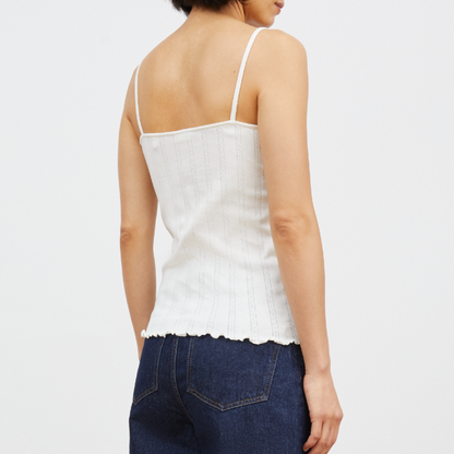June Cami Top, Ecru