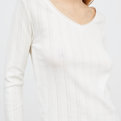 June V Blouse, Ecru
