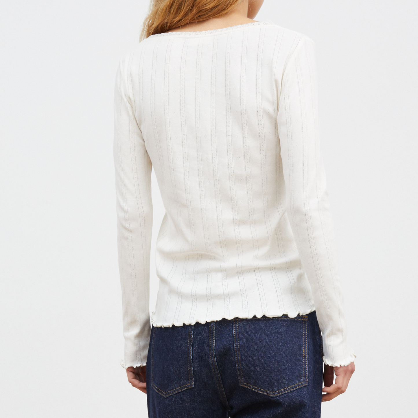 June V Blouse, Ecru