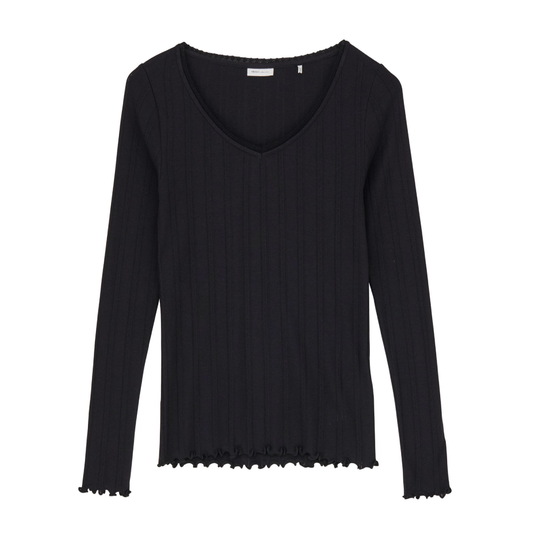June V Blouse, Black