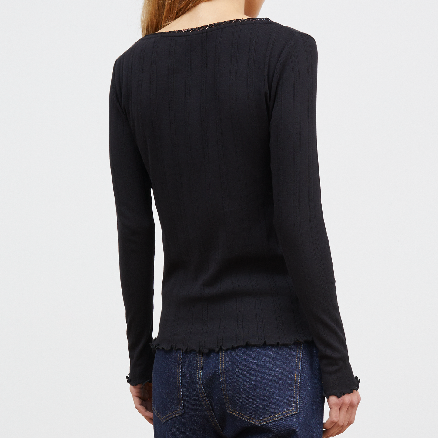 June V Blouse, Black