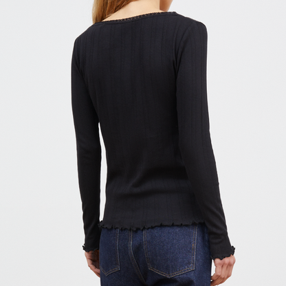 June V Blouse, Black