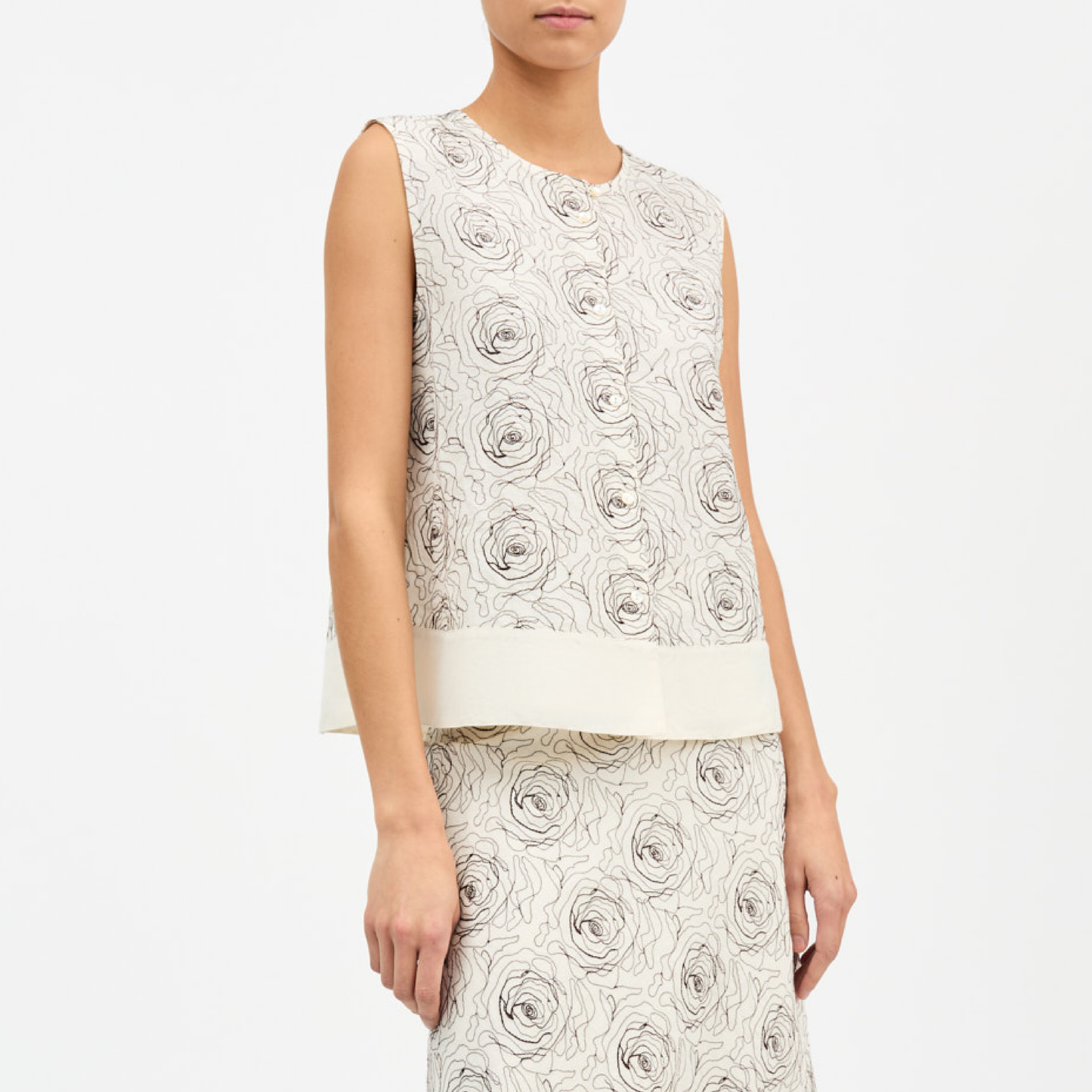 Mollie Top, Ecru