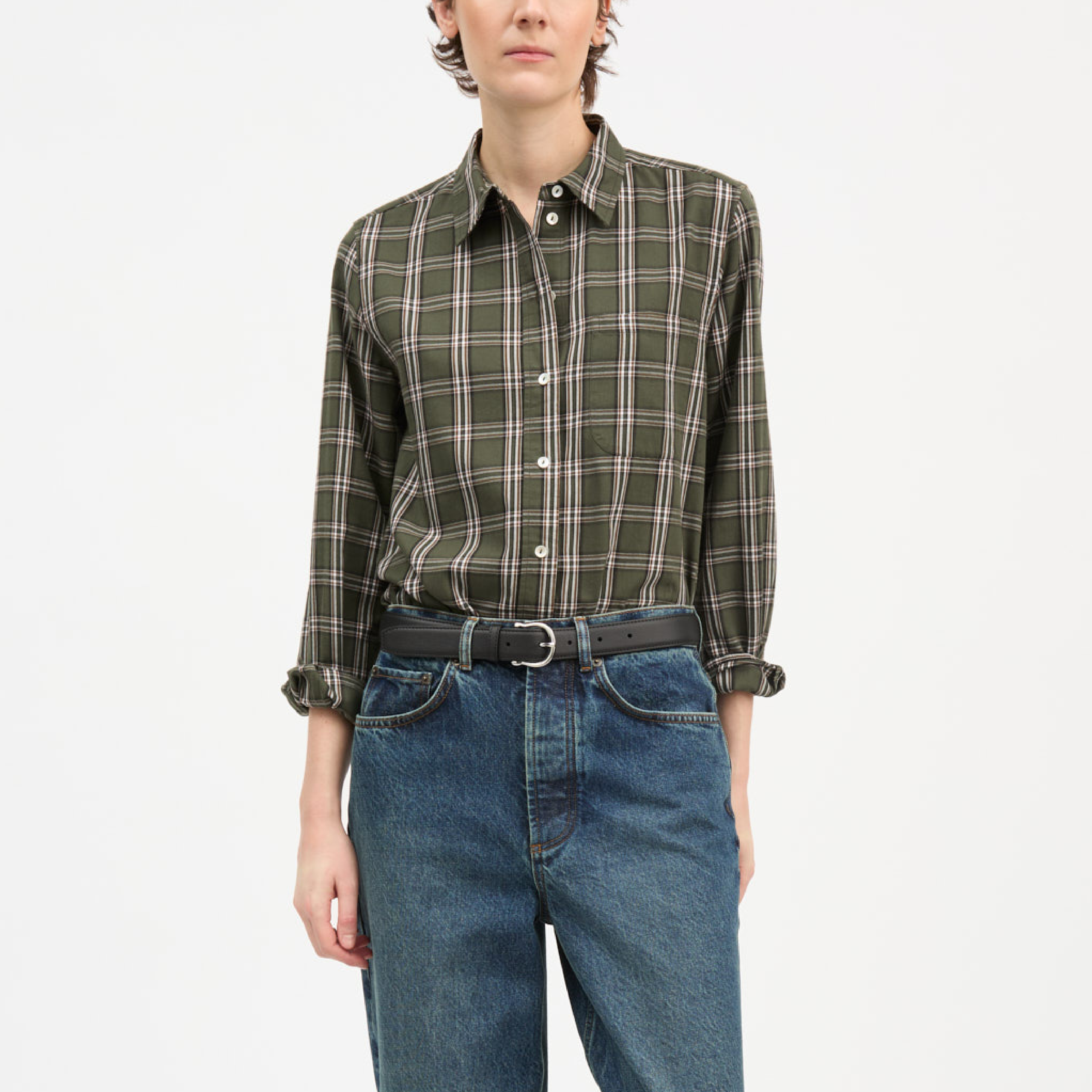 Nico Shirt, Green/White Check