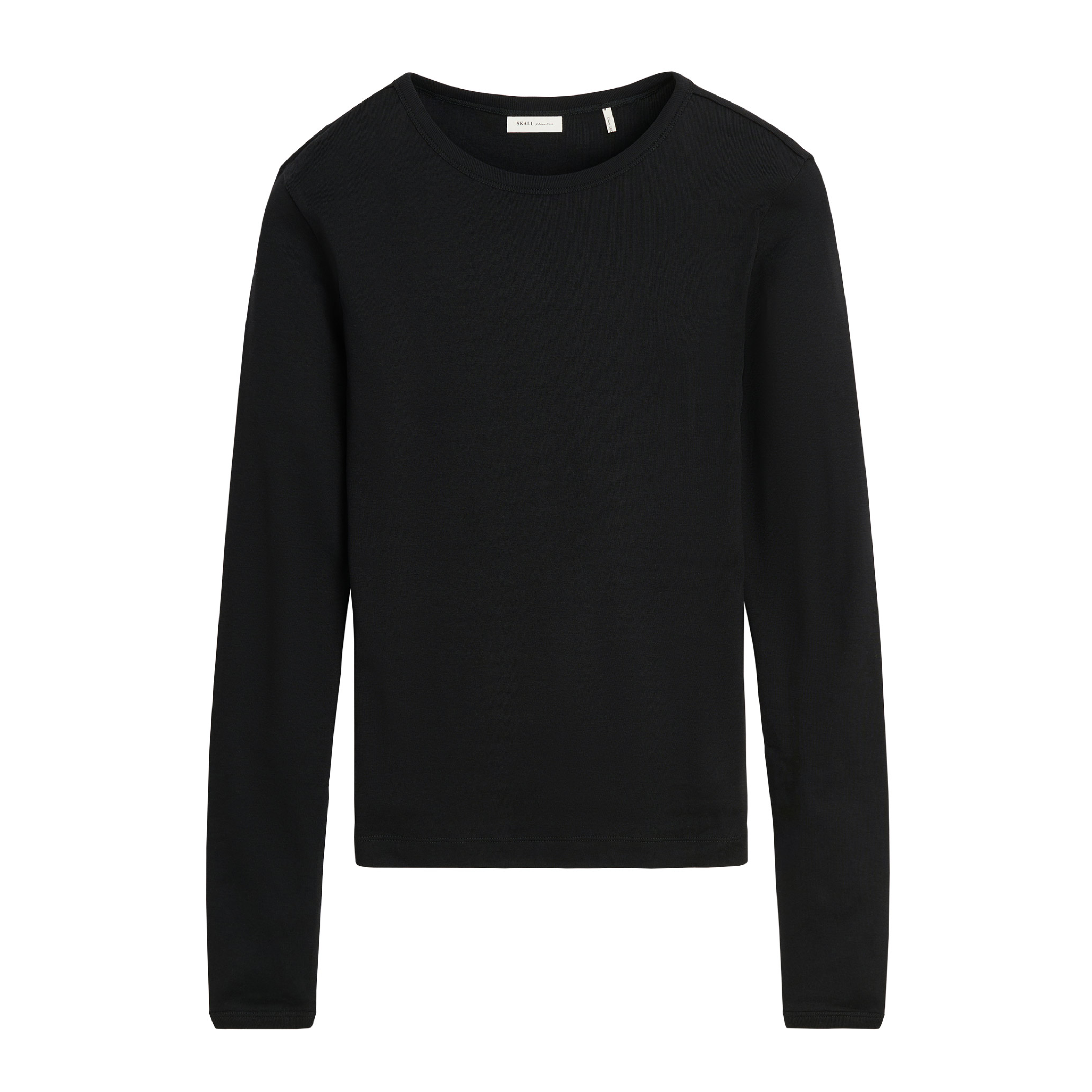Seventies O-Neck Blouse, Black