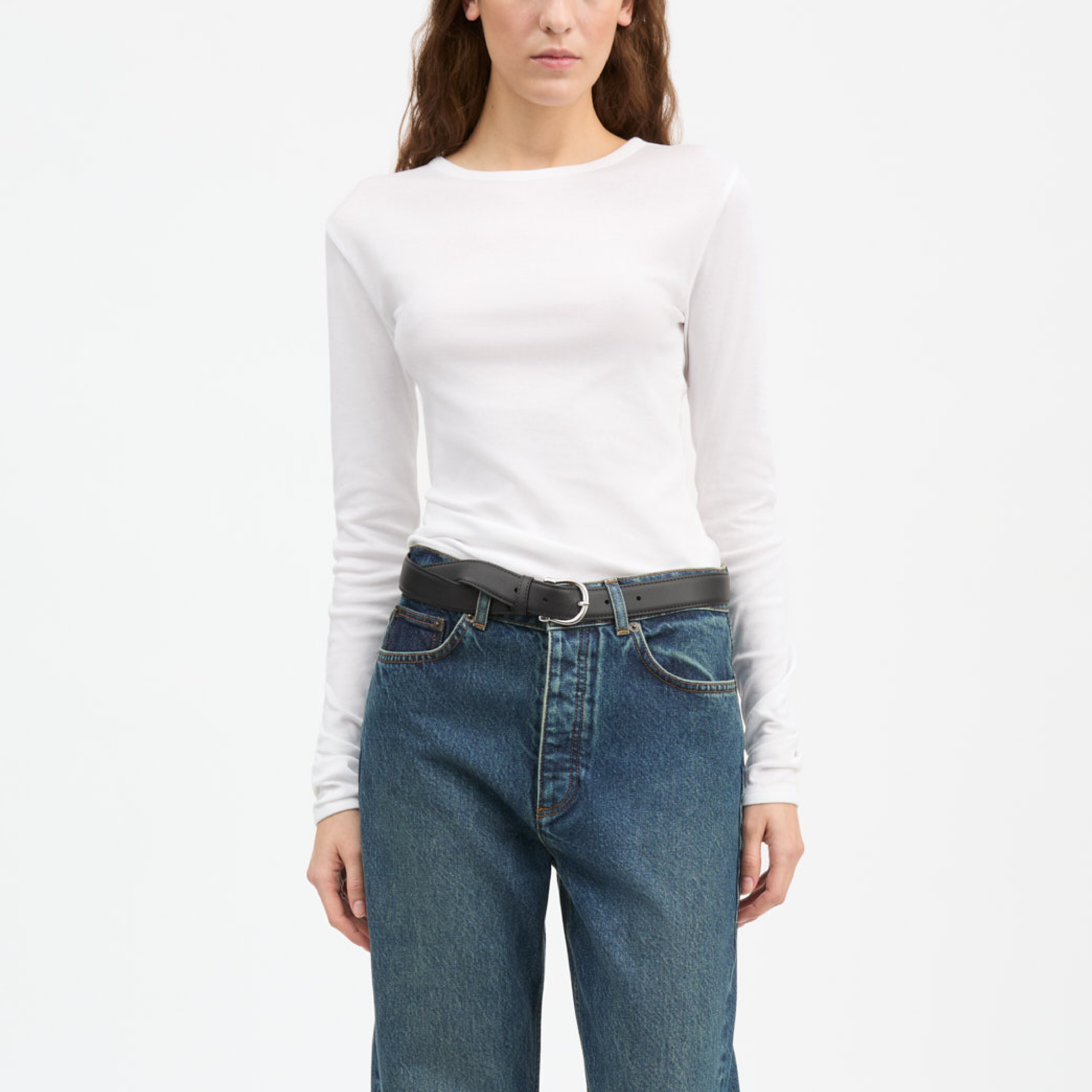 Seventies O-Neck Blouse, Optic White