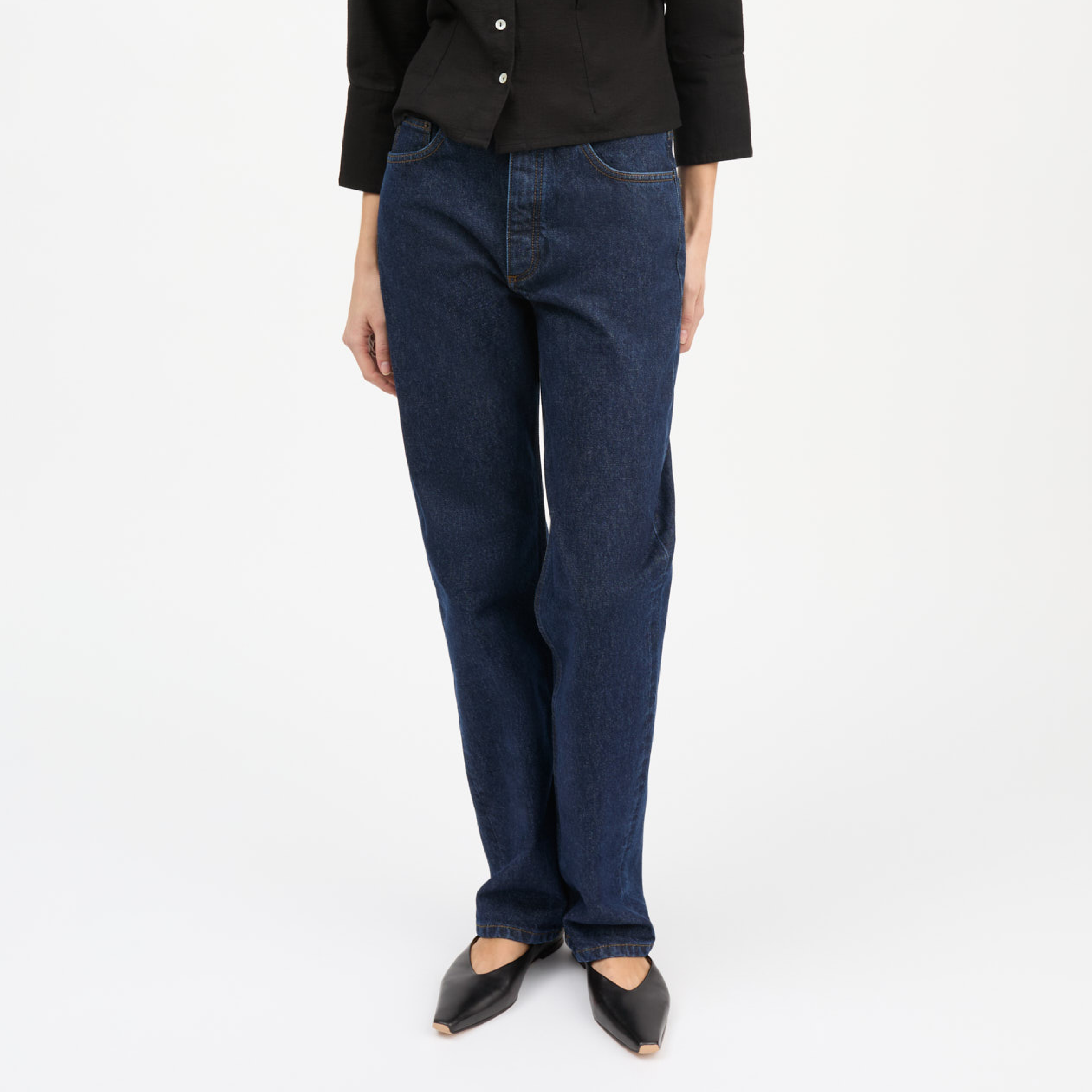 Sharon Straight Jeans, Indigo Blue