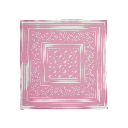 Skall Classic Scarf, Faded Rose/White (55x55 cm)
