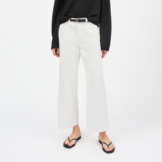 Taylor Cropped Jeans, Off White