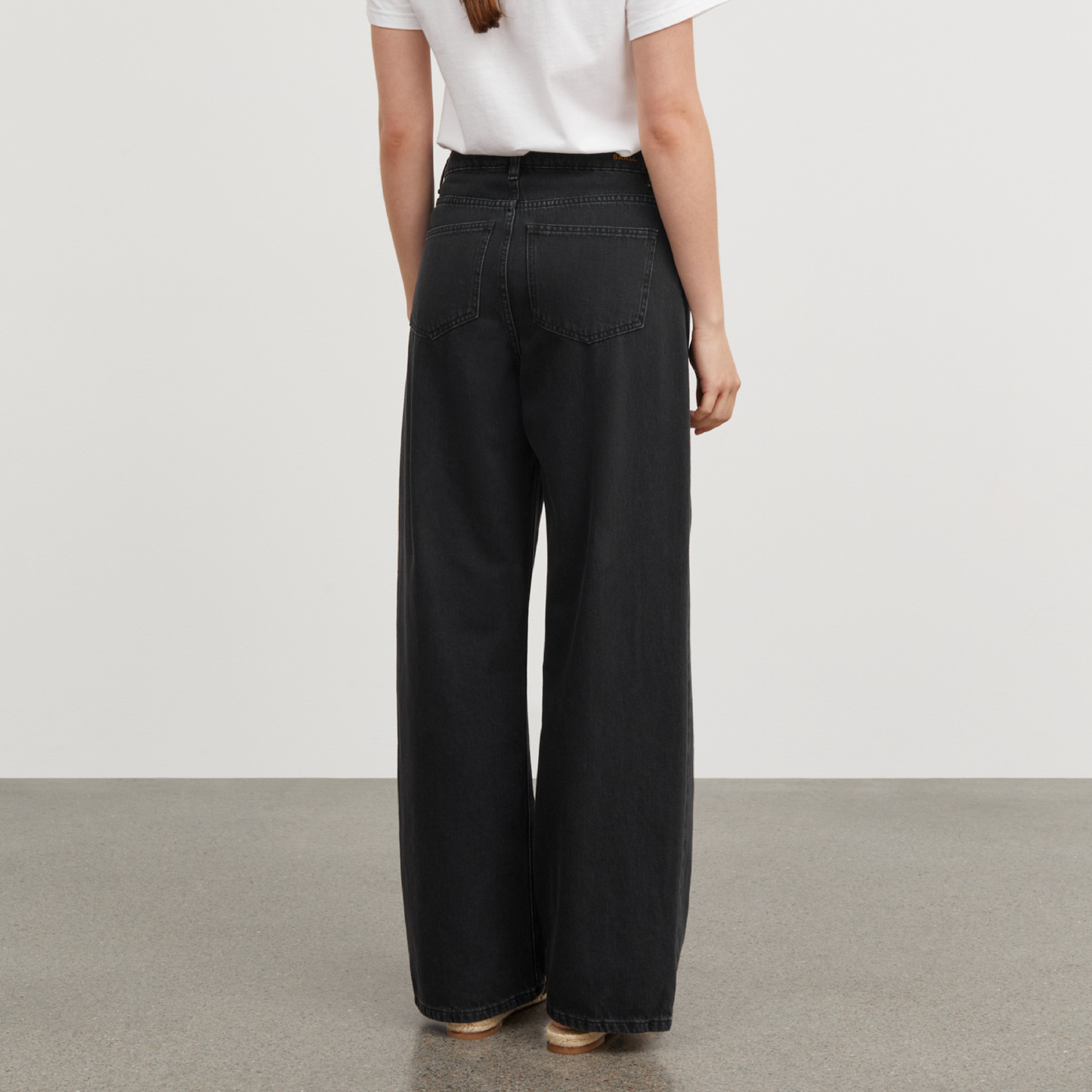 Willow Wide Leg Jeans, Washed Black