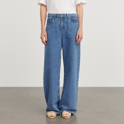Willow Wide Leg Jeans, Washed Blue