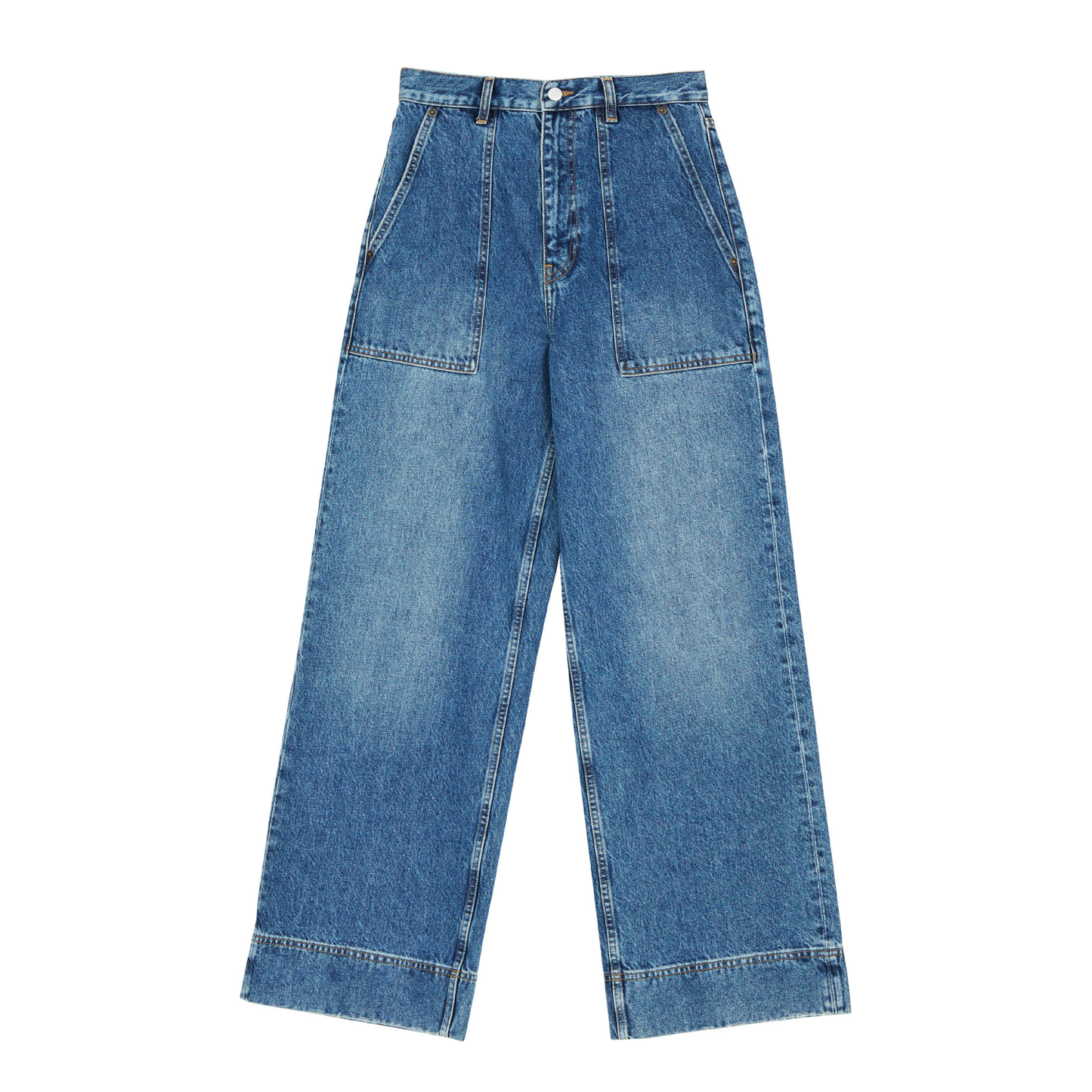 Heather Highwaist Jeans, Slouchy Blue