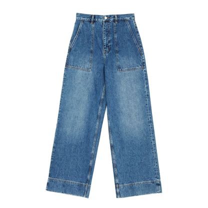 Heather Highwaist Jeans, Slouchy Blue